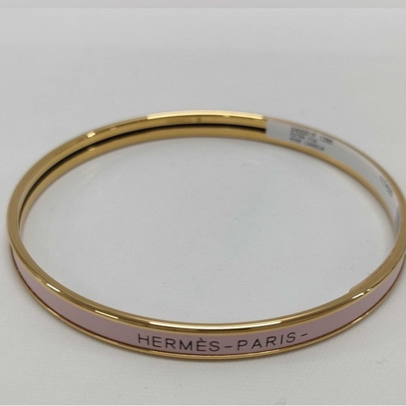 Hermes Jewelry - Hermes Uni Bangle Bracelet in pink NEW and Full Set
